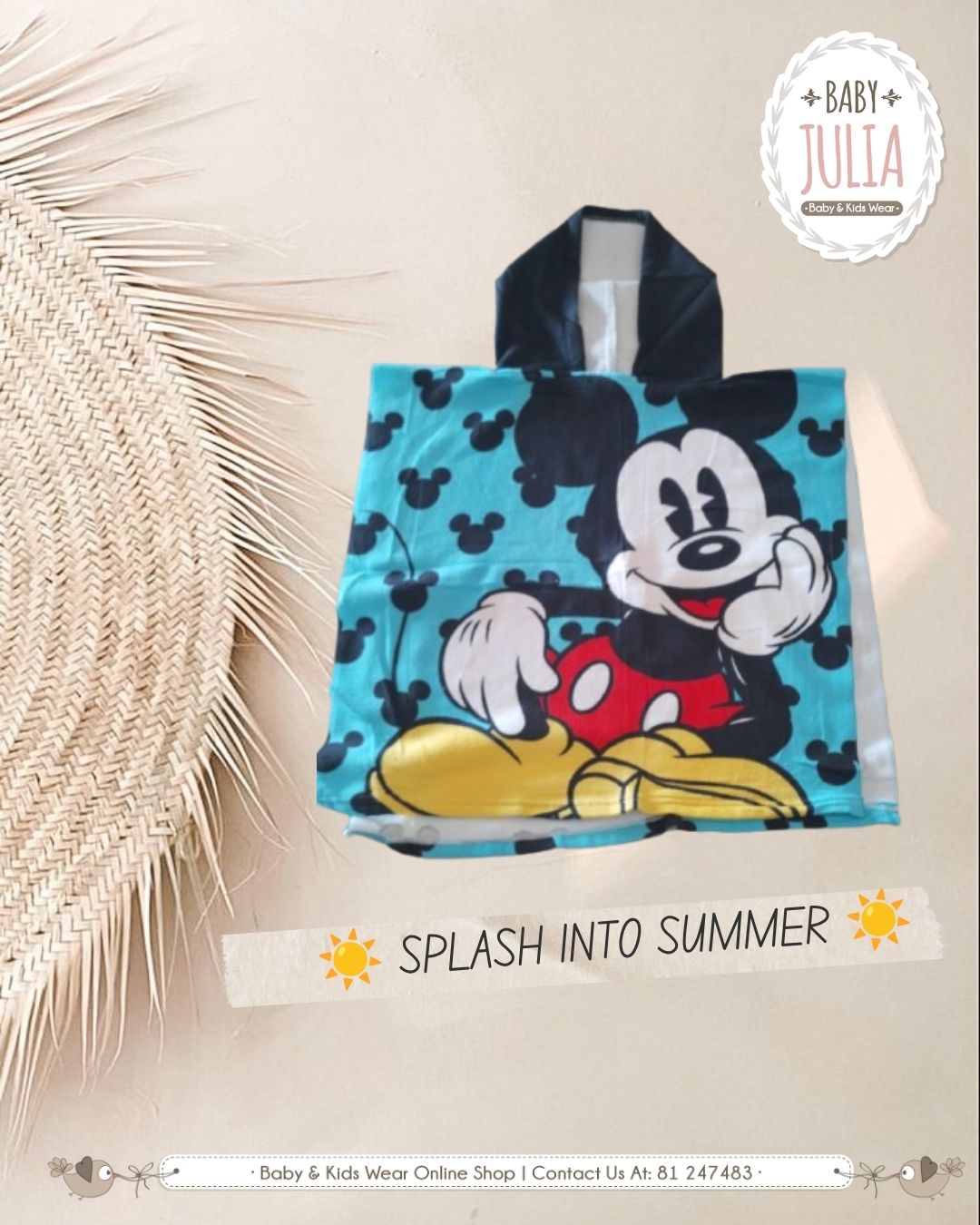 Mickey Hooded Beach Towel