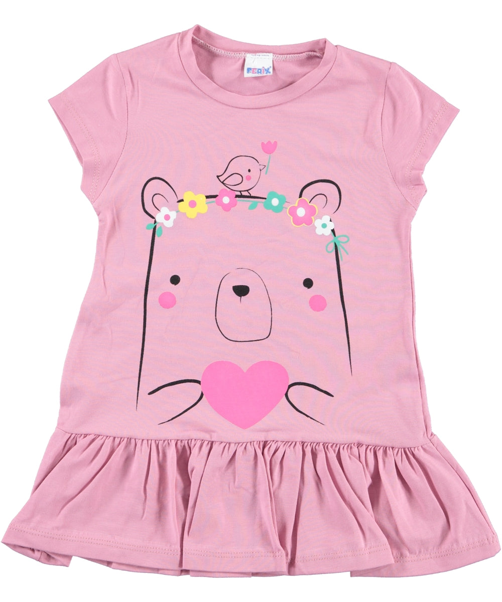 Lovely Bear Cotton Dress