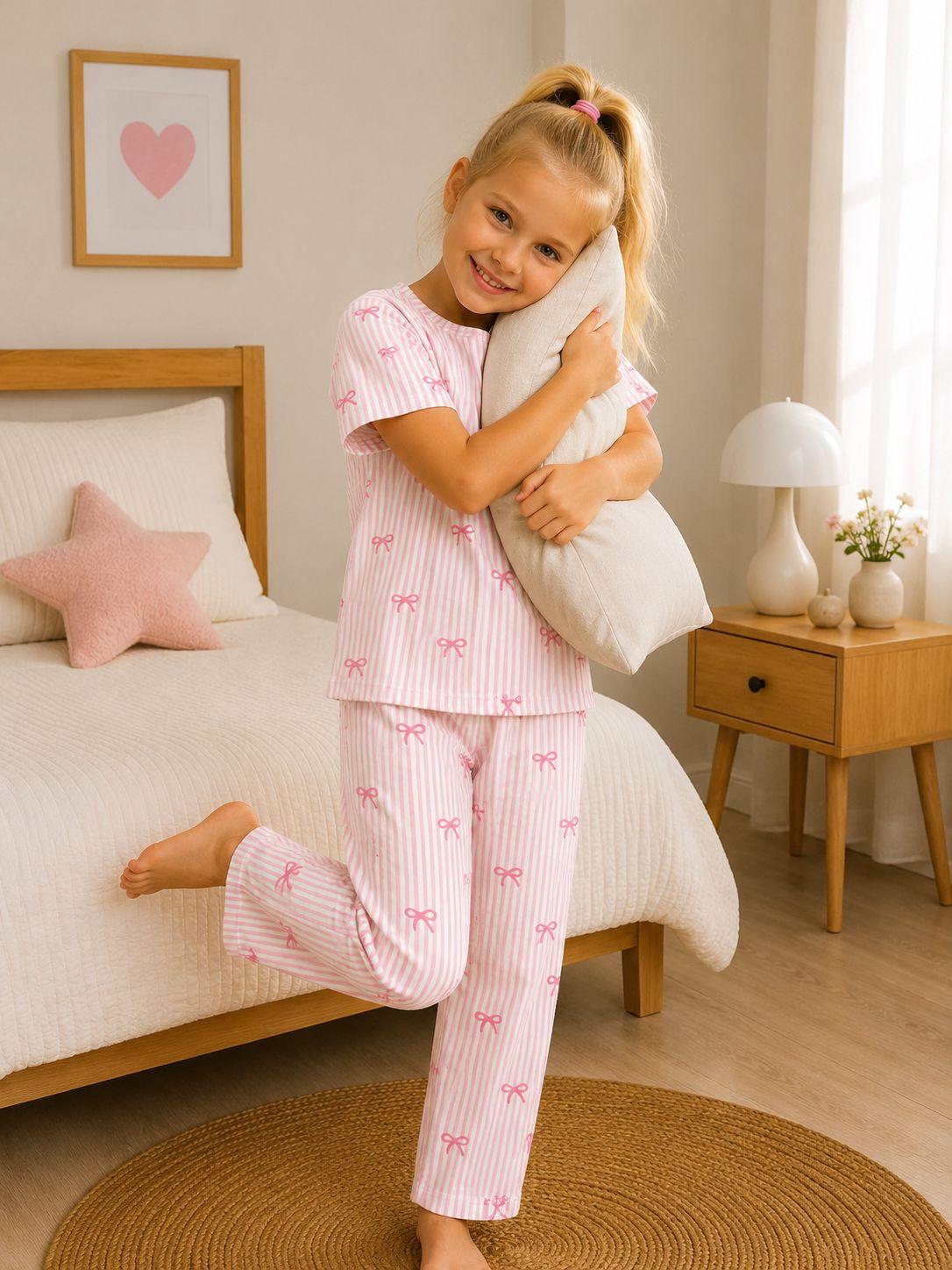 Classy Pink Bows Pajama