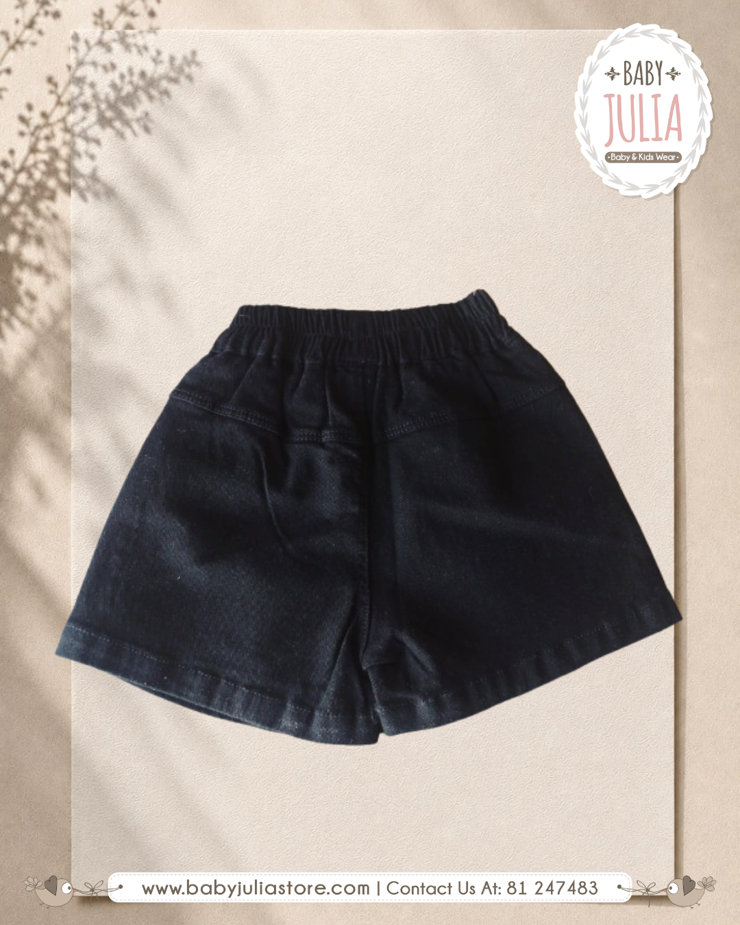 Black Denim Skort