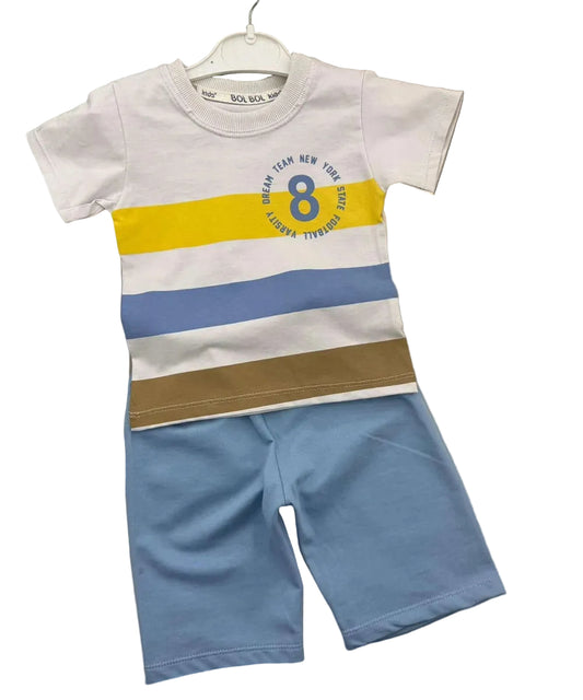 Stripped T-Shirt Cotton Set