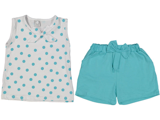 Blue Polka Dot Set