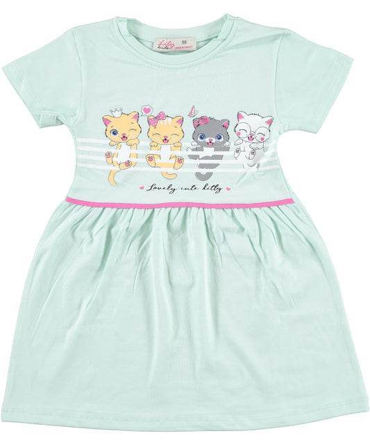 Happy Cats Cotton Dress