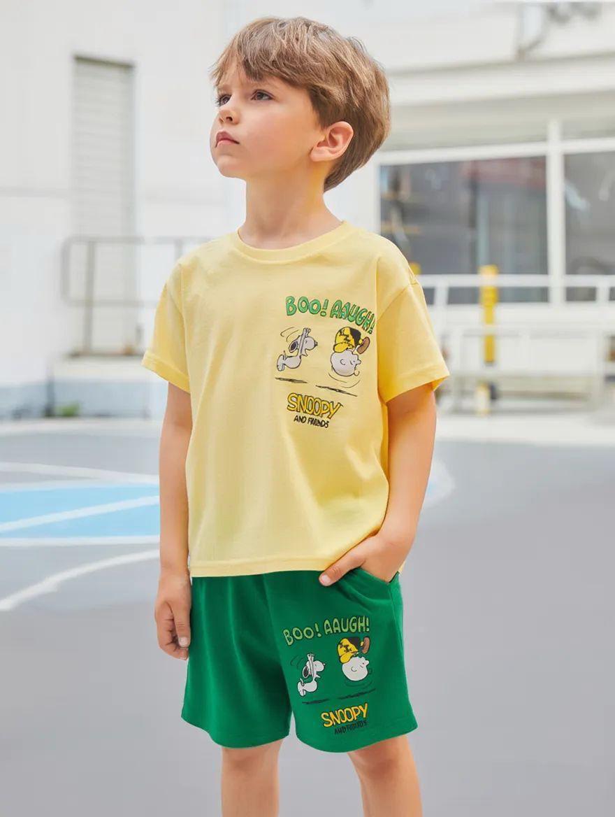Snoopy Cotton Set – Green & Yellow